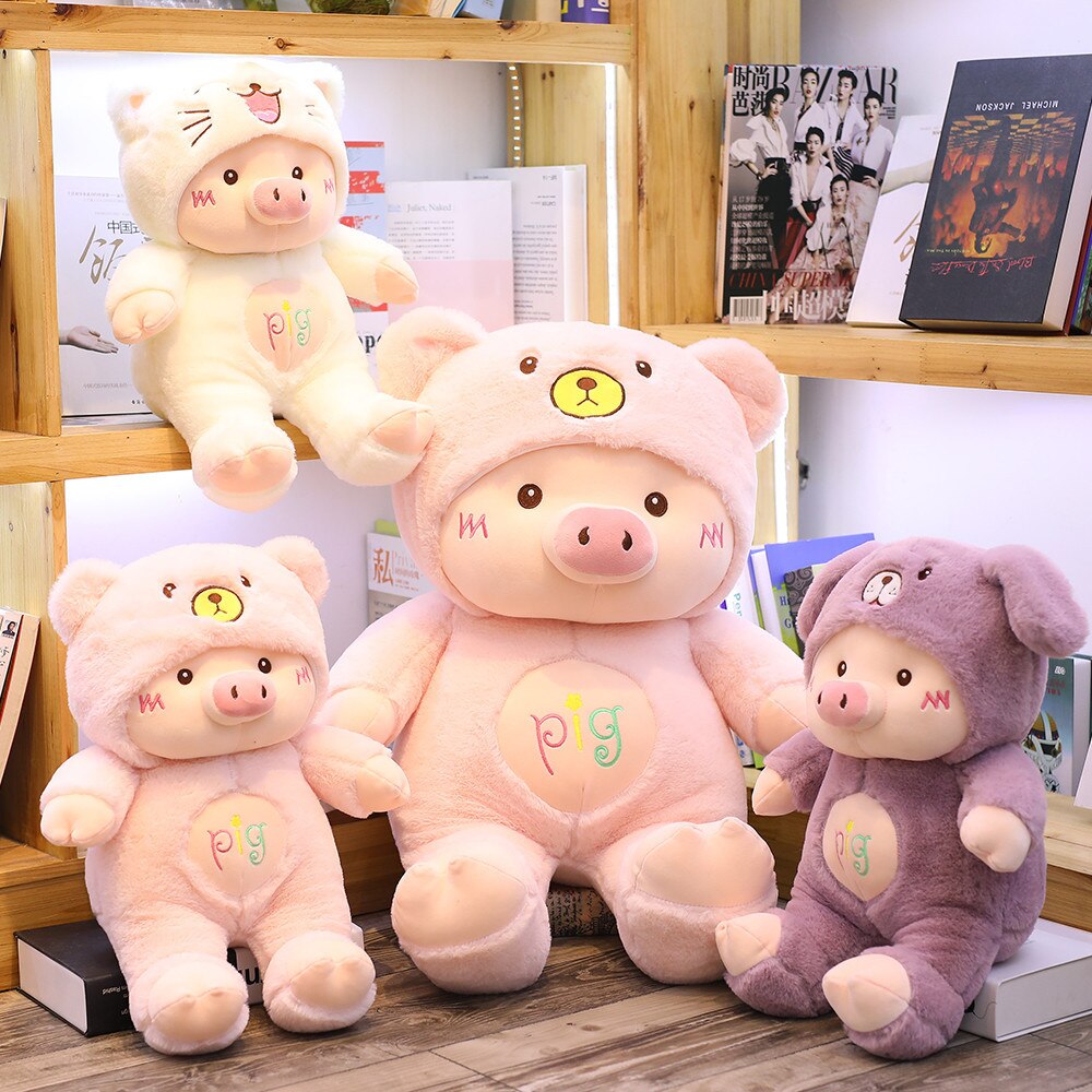 30-60cm kawaii plush Pig Plush Toy Creative Cosplay Doll Soft Stuffed Animals Toy for kawaii room decor cute PLUSH BIRTHDAY GIFT