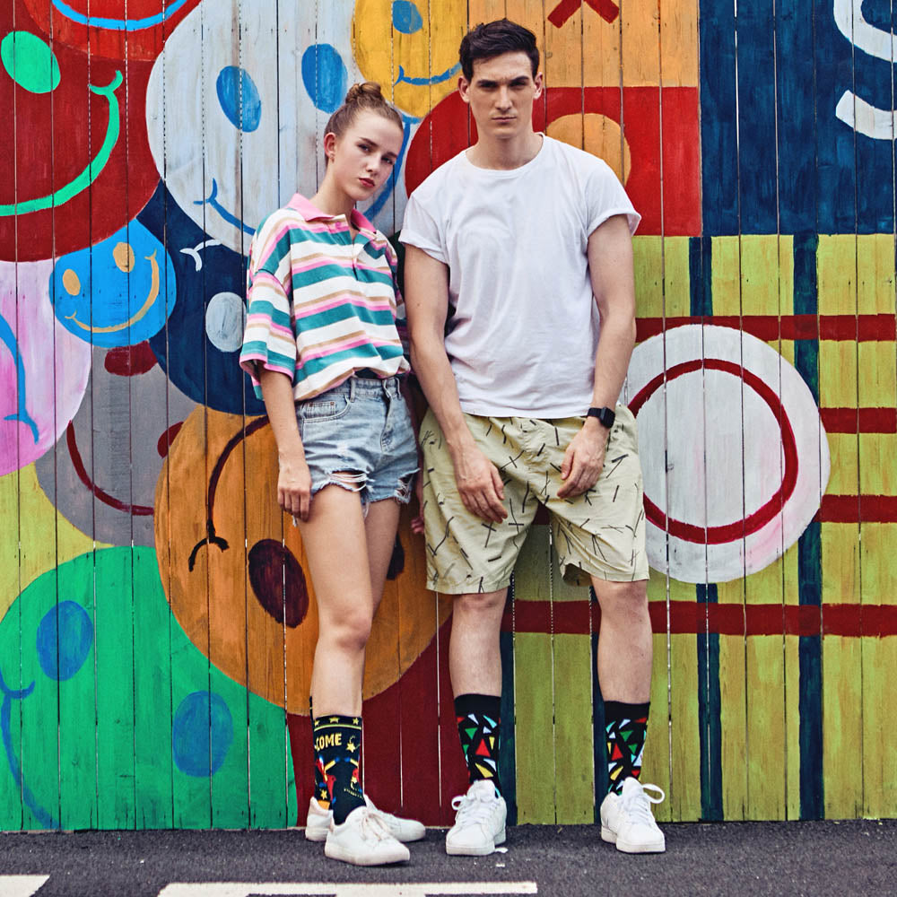 Fashion Funny Mens Socks Hip Hop Harajuku Kawaii Cartoon Cotton Socks Fruit Animal Beer Food Happy Casual Socks Gifts for Men