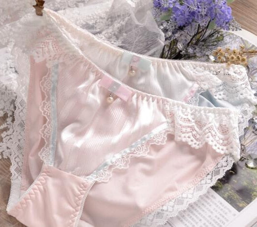 100% Real Photos 2nd Shipping Free M L XL XXXL 3XL 5XL Lovely Cute Lolita Kawaii Sexy Lace Pearls Bow Panties Underwear Brief