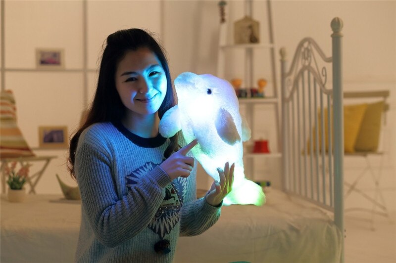 Cute Luminous Dolphin Plush Doll Toys Kawaii Light Up Dolphin Plush Pillow Stuffed Toys Colorful Dolphin Plush Night Light Toy