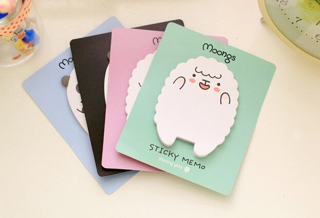 Kawaii Sheep Panda Sticky Notes Memo Pad Memo Notepad School Office Supply Escolar Papelaria Gift Stationery
