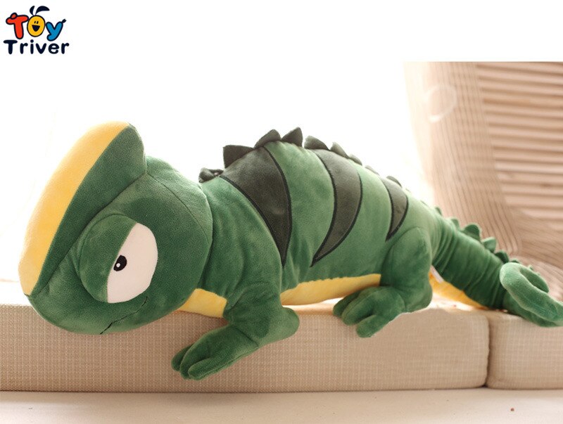 Kawaii Giant Lizard Chameleon Iguana Plush Toys Stuffed Animals Doll Baby Kids Children Boys Girls Birthday Gift Home Room Decor