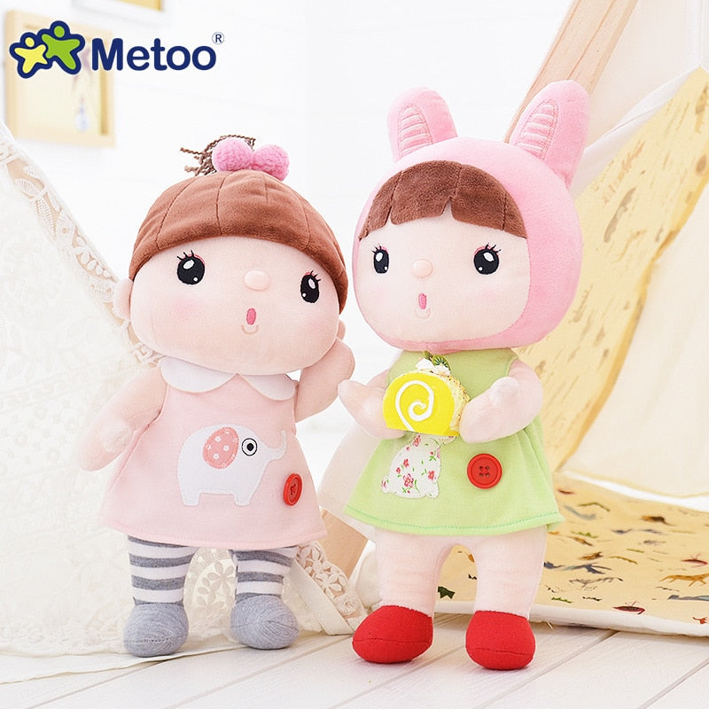Metoo Doll Cute Cartoon Girls Baby Plush Stuffed Toys Soft Kawaii Lovely Animals For Kid Children Christmas Birthday Gift