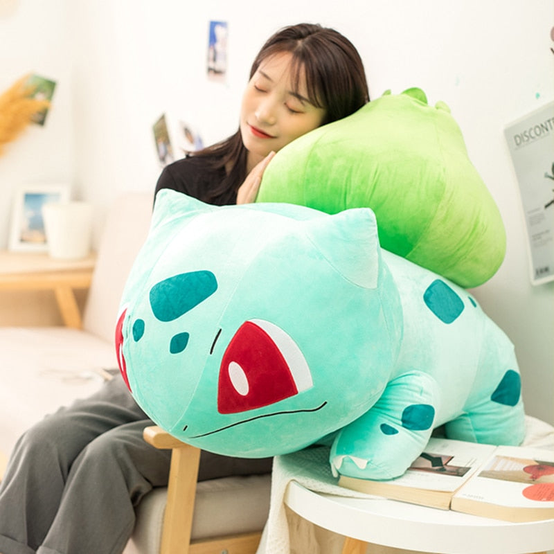 Cute Bulbasaur Pikachued Squirtle Kawaii Plush Doll Pokemoned Dragon Dinosaur Stuffed Toy Present Birthday Christmas Gift