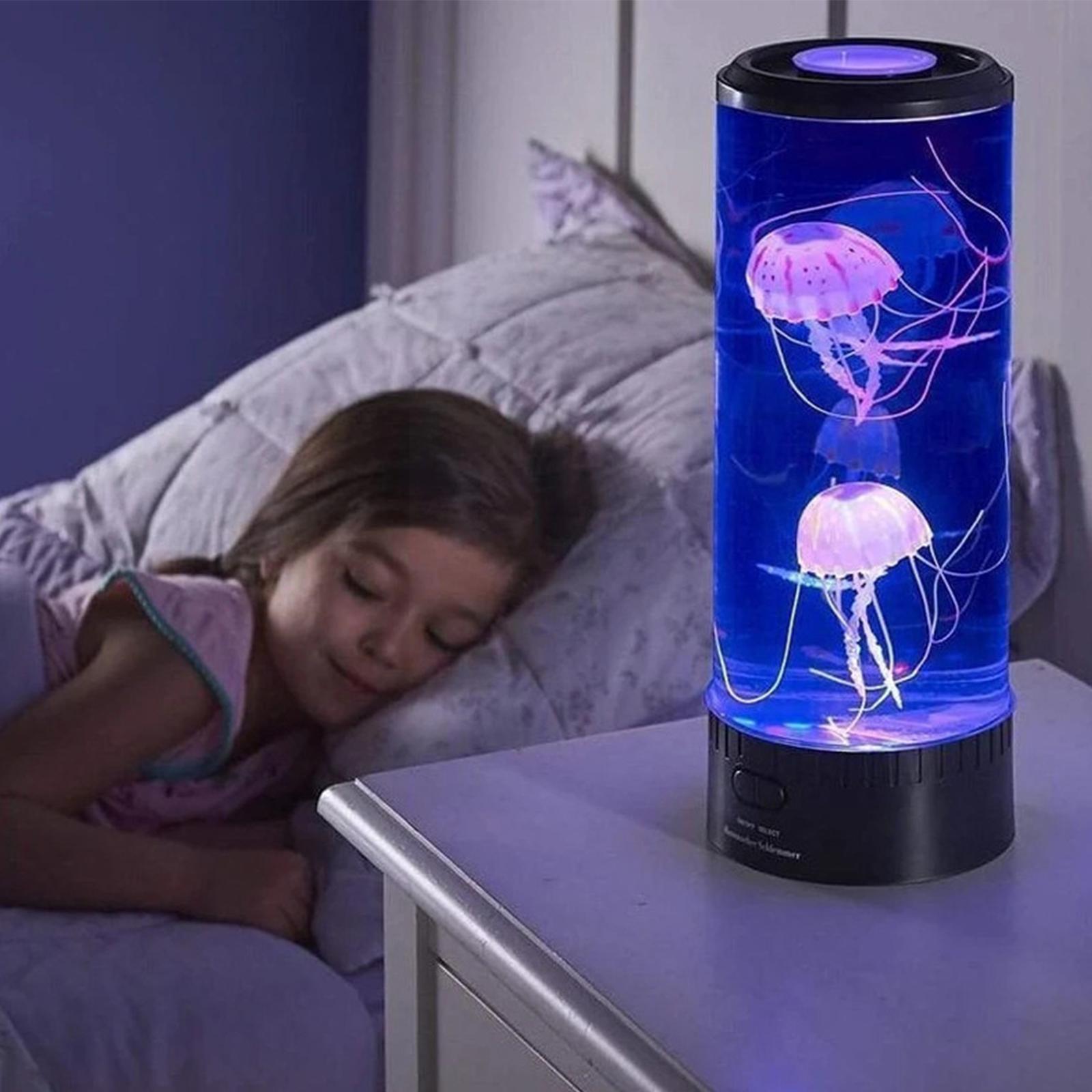 LED Jellyfish Lamp Aquarium Bedside Night Atmosphere Mood Light Fancy Floating Night Light Cute Kawaii Christmas Gift For K K1Z8