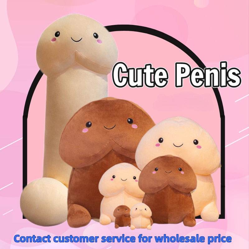 Funny Penis Plush Toy 30cm-100cm simulation Stuffed Soft Dick Doll Real-life Penis Pillow Cushion Cute Sexy Toy Interesting Gift