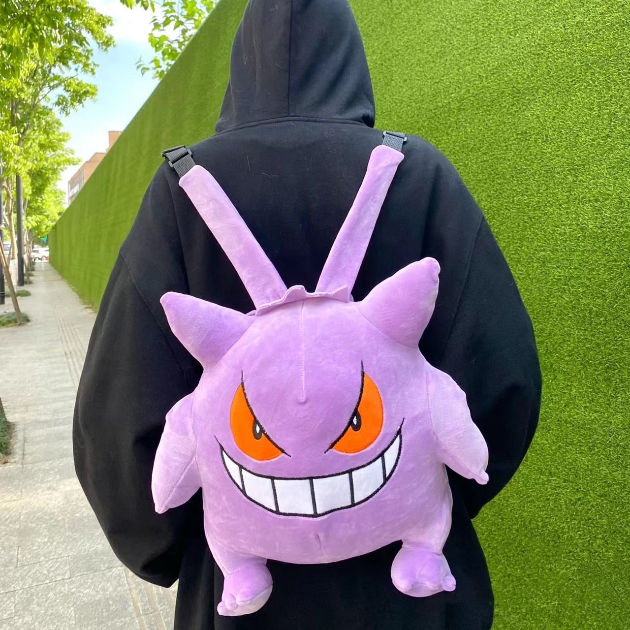 Cute Pokemon Gengar Backpack Kawaii Plush Bag Eevee Snorlax Mimikyu Schoolbag Couple Backpack Cosplay Props Christmas Gifts