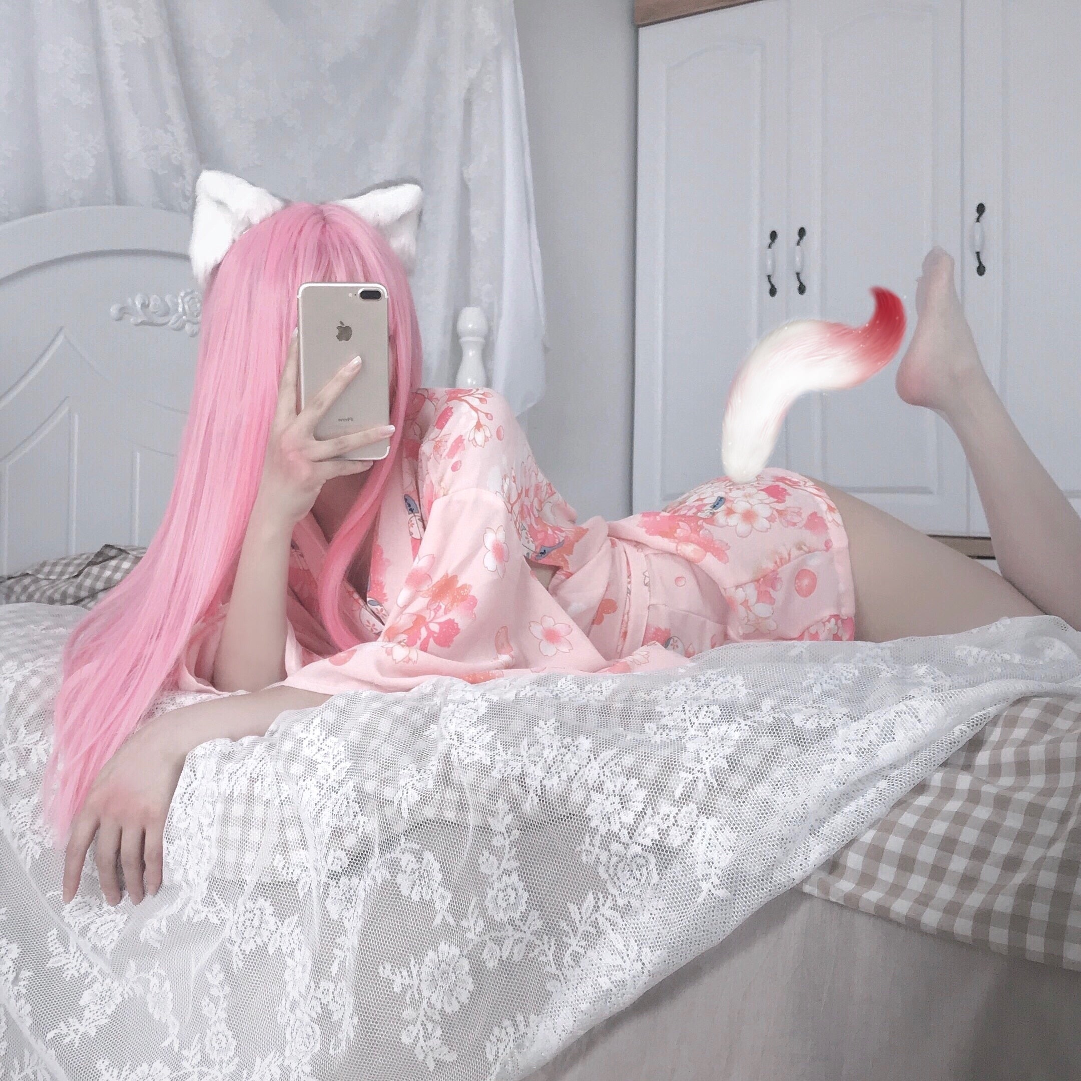 Ladies Janpanese Traditional Kimono Sexy Cosplay Costumes Sexy Oufit Women Kawaii Pink Cute Lingerie Pajamas