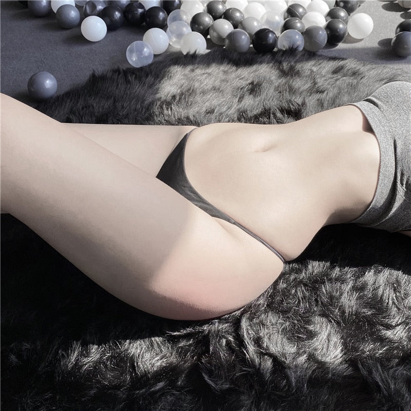 Sexy G String Kawaii Women Pure Color Low-Waist Thong Sex Lingerie Underwear Femal Sheer Panties Knickers Soft Cotton Briefs New