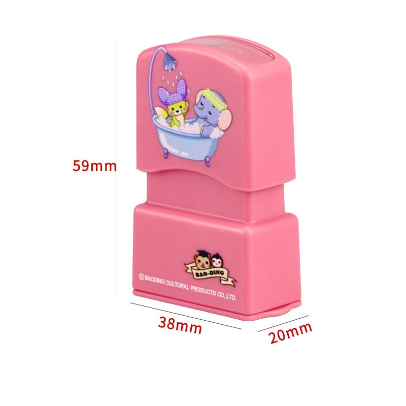 Children's Name Seal Custom Student's Name Stamp Kindergarten Clothes Waterproof Name Sticker Kawaii Montessori Stamp Gift