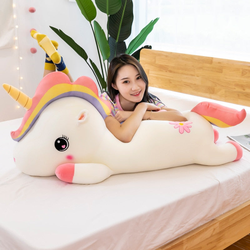 Stuffed Animal Rainbow Unicorn Plush Toy Anime Kawaii Plush Doll Soft Pillow, Plush Toy for Boys Girls Birthday Christmas Gift