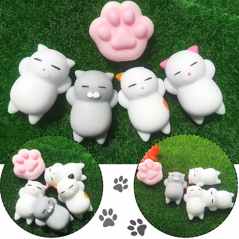 Mochi Squishy Animal Toys Stress Relief Toys Mochi Animals Toys  Mini Animals Cat Cute Kawaii Decompression Toy Christmas Gift