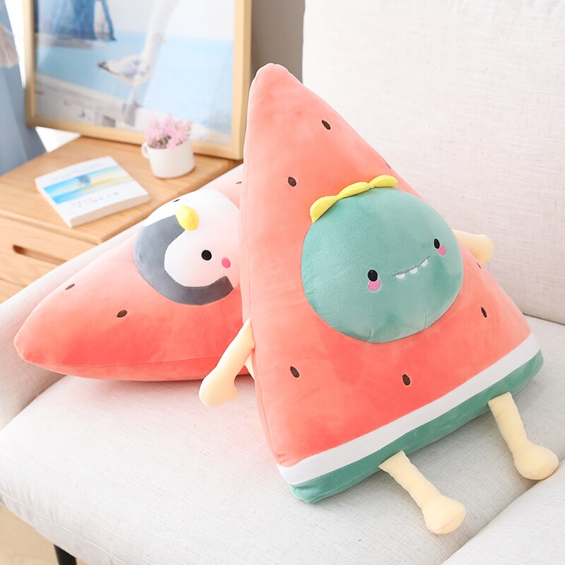 Cute kawaii plush watermelon animal pillow teddy bear peluche toys soft down cotton pluszaki decoracion hogar jouet holiday gift