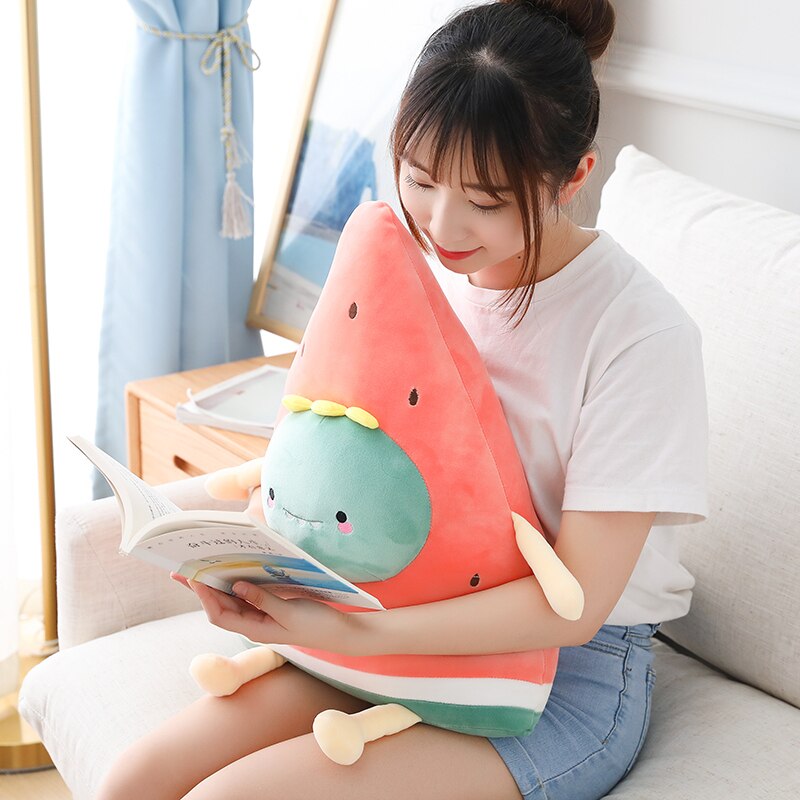 Cute kawaii plush watermelon animal pillow teddy bear peluche toys soft down cotton pluszaki decoracion hogar jouet holiday gift