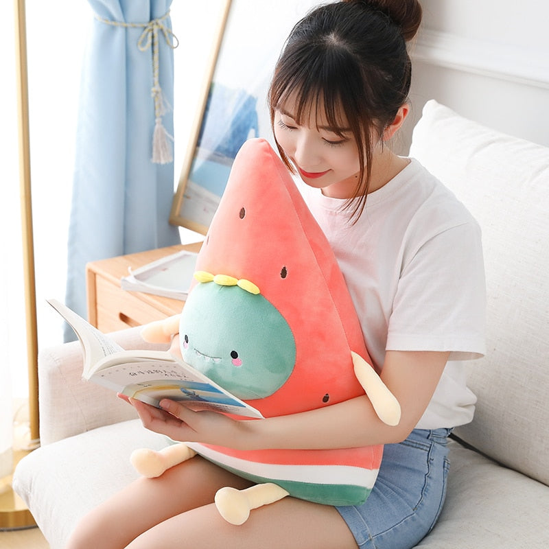 Cute kawaii plush watermelon animal pillow teddy bear peluche toys soft down cotton pluszaki decoracion hogar jouet holiday gift
