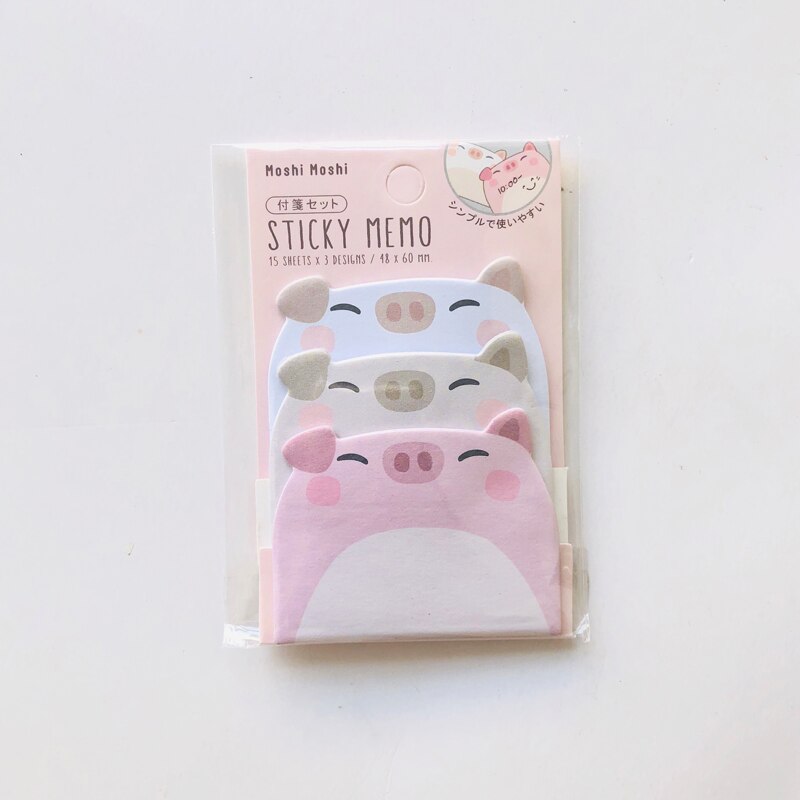 45 Sheets/Pack Kawaii Penguin Pig Bear Cat Memo Pads Student Stationery School Office Supply