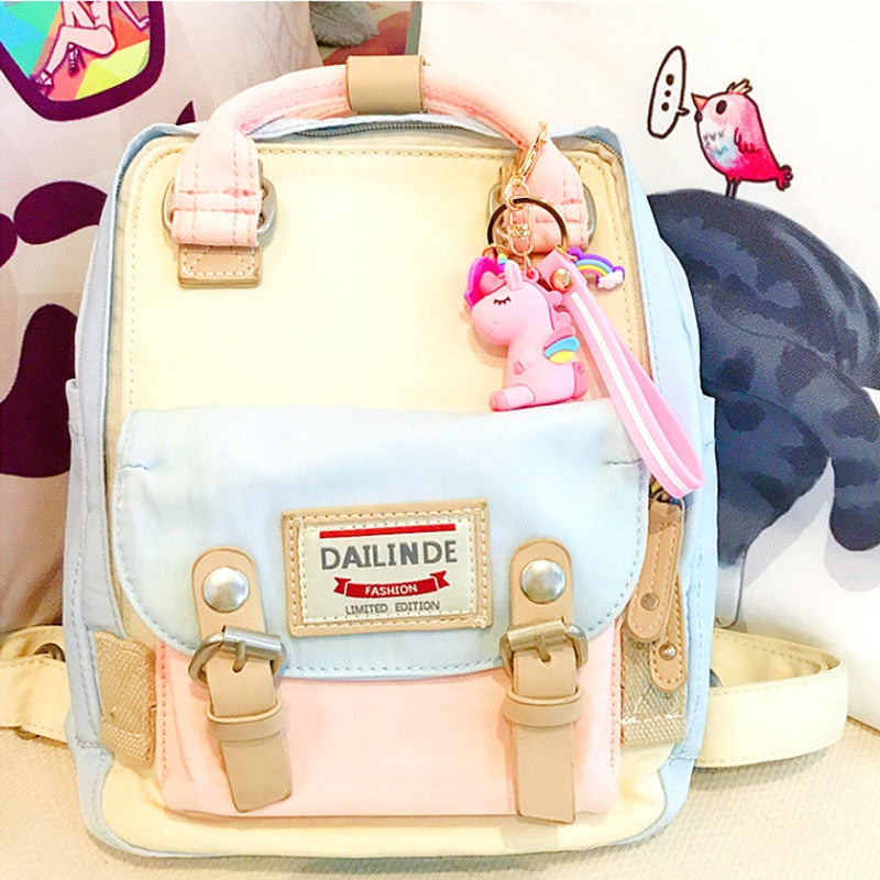 Cute Unicorn 3D Keychain Female Car Key Pendant Bag Backpack Ornaments Girl Child Lovers Gift Toy Kawaii Cartoon Phone Lanyard