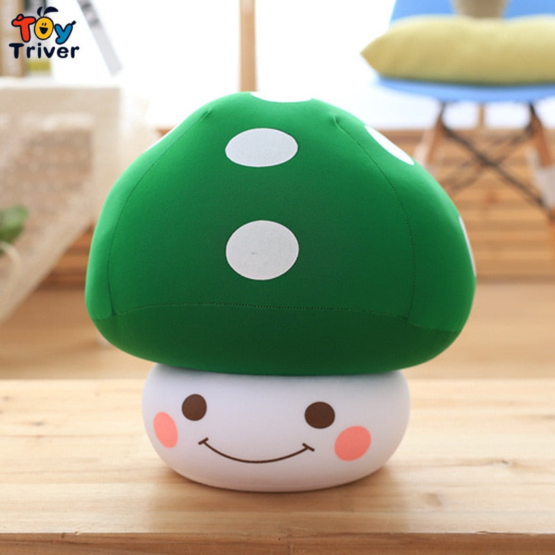 Kawaii Red Mushroom Plush Toys Stuffed Doll Foam Particle Pillow Cushion Baby Kids Children Boys Girls Birthday Gifts Home Decor