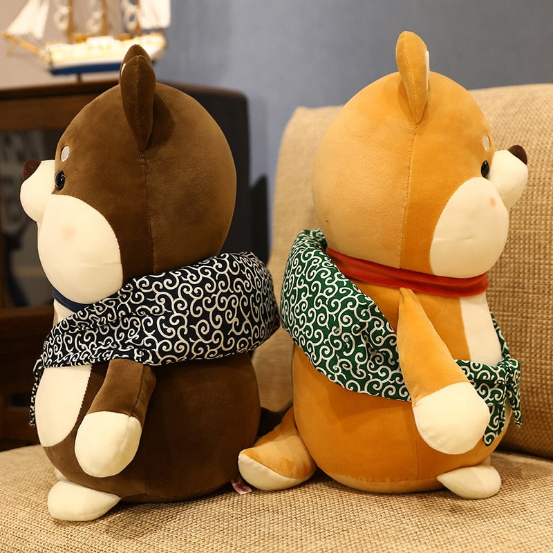 25/35/45cm Kawaii Plush Cat Dog Toys Cute Standing Cat Shiba Inu Dolls Pillow Stuffed for Kids Girl Cartoon Birthday Gifts
