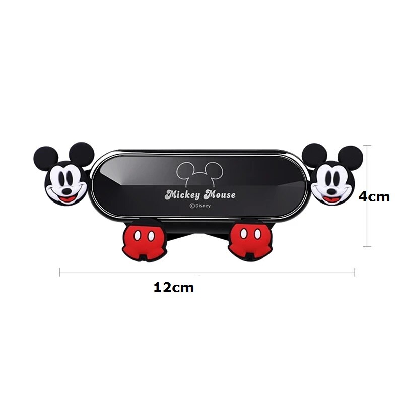 Disney Mickey Minnie Mouse Car Phone Holder Strip Car Air Outlet Anime Mobile Bracket Universal Navigation Gravity Kawaii Holder