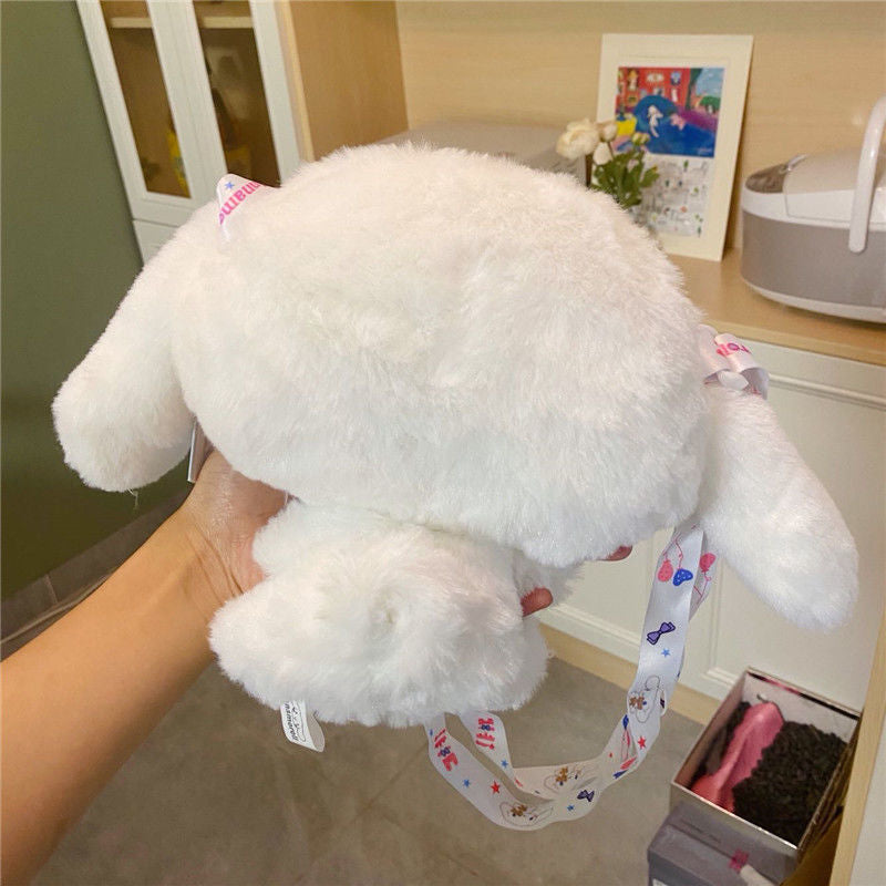 Kawaii Sanrio Bag Plush Cinnamoroll Backpack Anime Kuromi Plushie Bag Cartoon Messenger Bags for Girls Birthday Gifts