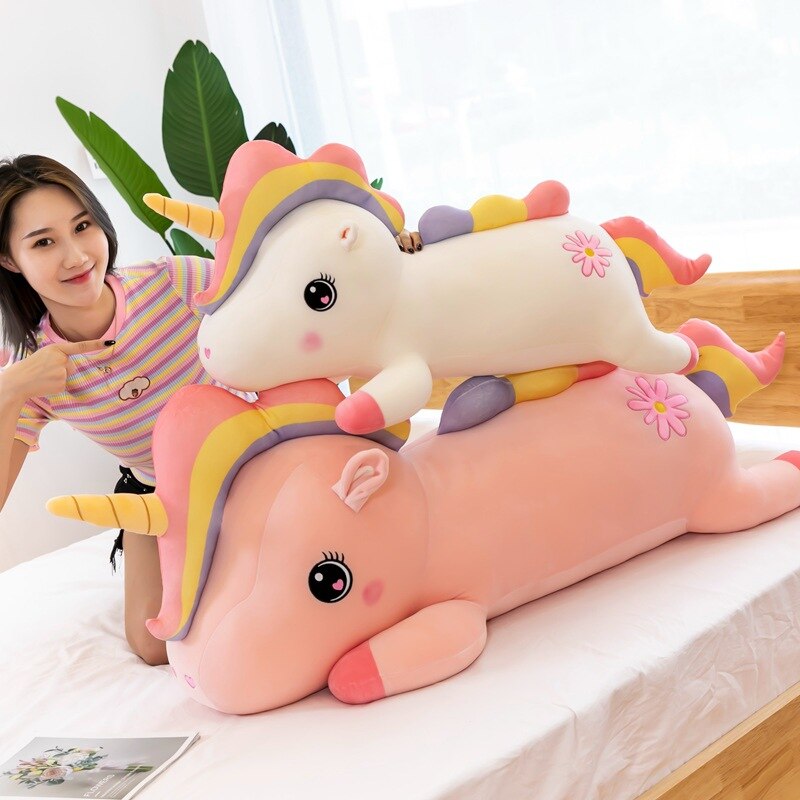 Stuffed Animal Rainbow Unicorn Plush Toy Anime Kawaii Plush Doll Soft Pillow, Plush Toy for Boys Girls Birthday Christmas Gift