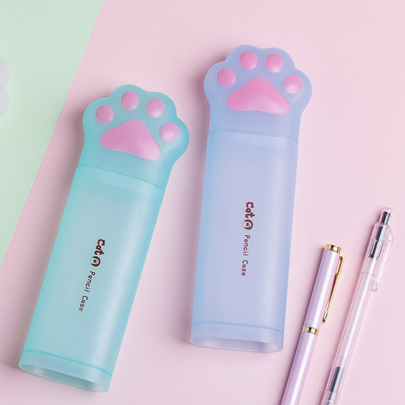 3D Pencil Case Storage Box Lovely Pink Cat paw Cartoon Pen Bag for School Girl Kawaii Stationery Gift Pouch Eraser Holder IN