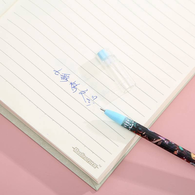 6 Pcs Anime Demon Slayer Kimetsu No Yaiba Kamado Tanjirou Nezuko Cute Black ink Neutral Pen Kawaii Gel Pen kids stationery gift