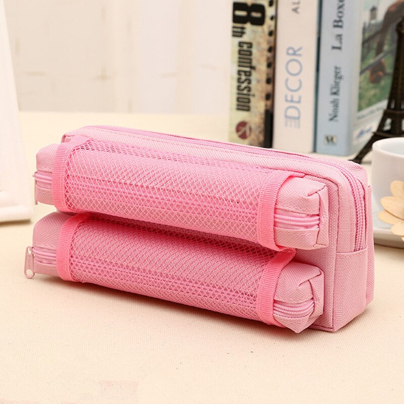 New Cute Beautiful World  Canvas Pencil Case Kawaii Girl School Supplies Pencil Bag Pen Bag Pouch Student Stationery