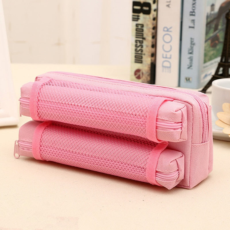 New Cute Beautiful World  Canvas Pencil Case Kawaii Girl School Supplies Pencil Bag Pen Bag Pouch Student Stationery