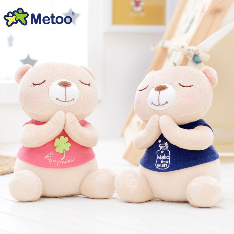 22CM Toys For Girl Boy Plush Bear Metoo Stuffed Dolls Soft Kawaii Angela Reborn Babies For Kid Children Christmas Birthday Gifts