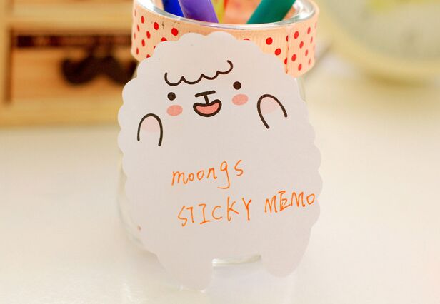 Kawaii Sheep Panda Sticky Notes Memo Pad  Memo Notepad School Office Supply Escolar Papelaria Gift Stationery