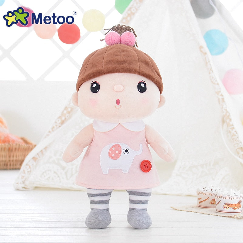 Metoo Doll Cute Cartoon Girls Baby Plush Stuffed Toys Soft Kawaii Lovely Animals For Kid Children Christmas Birthday Gift