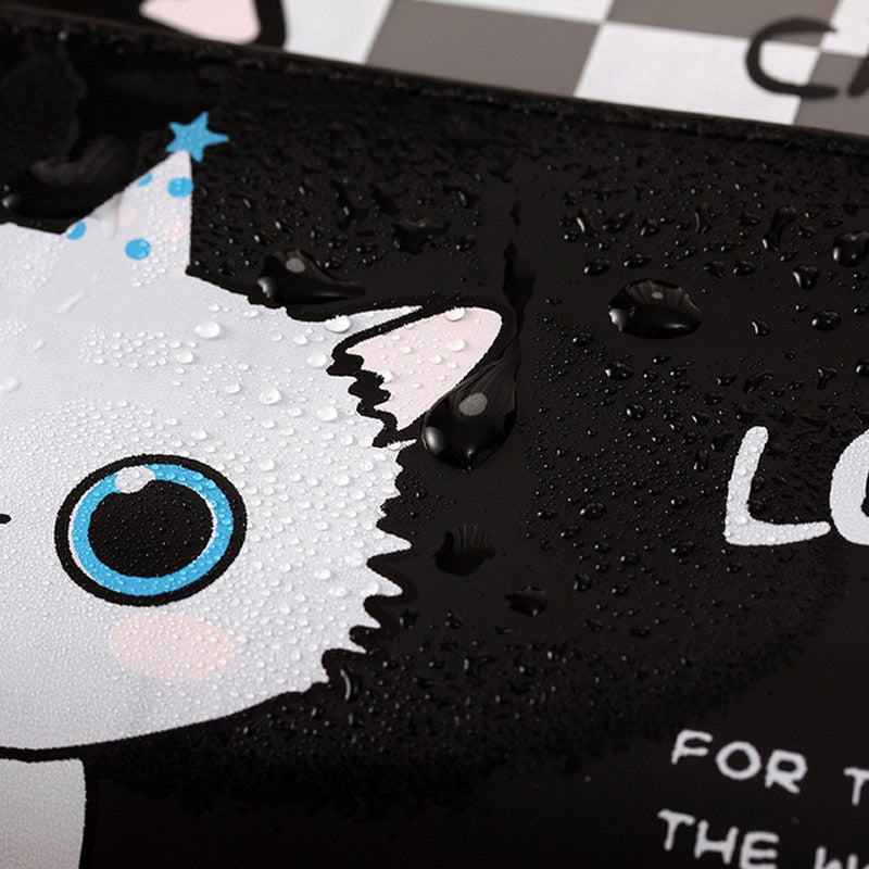 Kawaii cat school pencil bags cute silicone waterproof pencil case for girls kids gift Korean stationery office school supplies