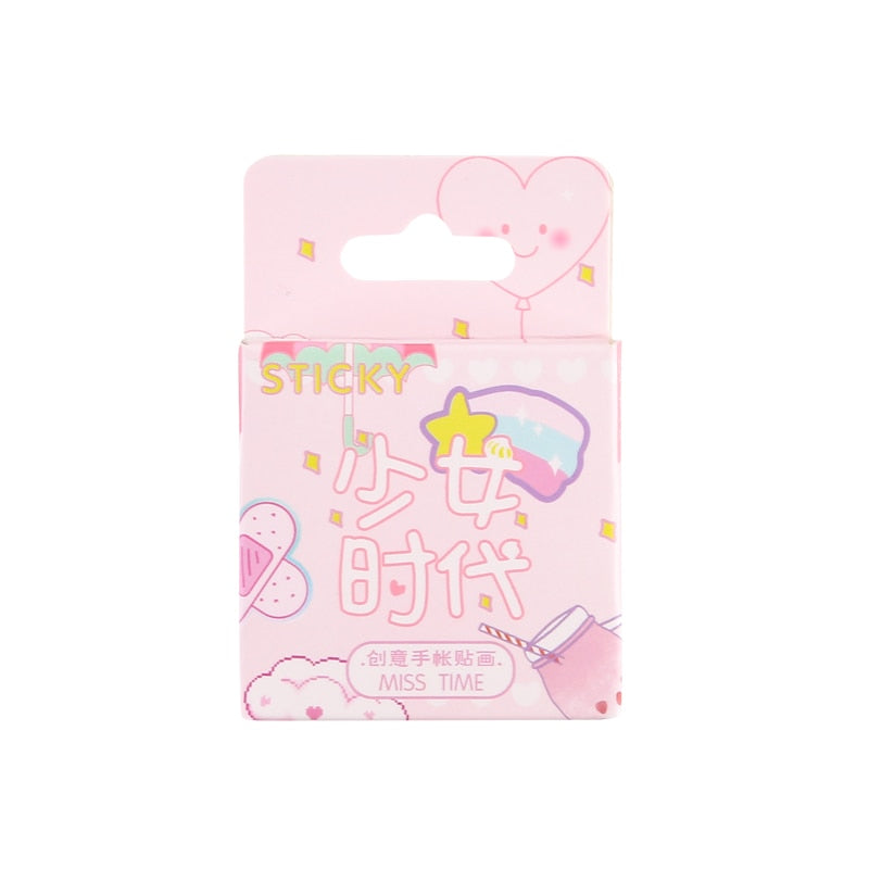 Pink Girlhood Mini Paper Sticker Decoration Diy Ablum Diary Scrapbooking Label Sticker Kawaii Japanese Stationery Stickers