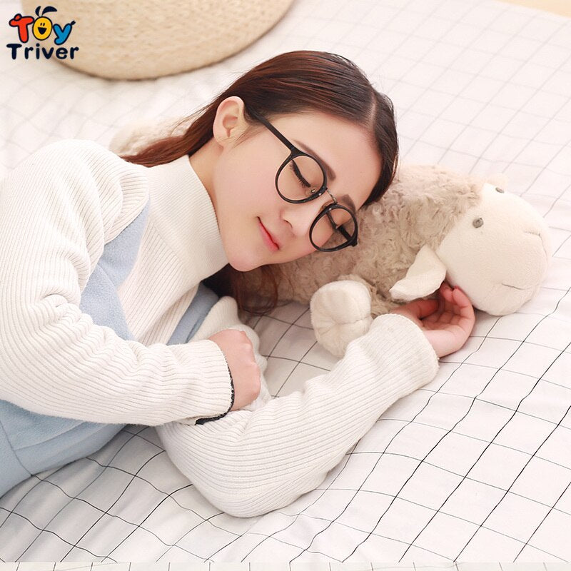 Kawaii Sheep Lamb Plush Toys Stuffed Animals Doll Pillow Cushion Baby Kids Children Girls Boys Birthday Gifts Home Room Decor