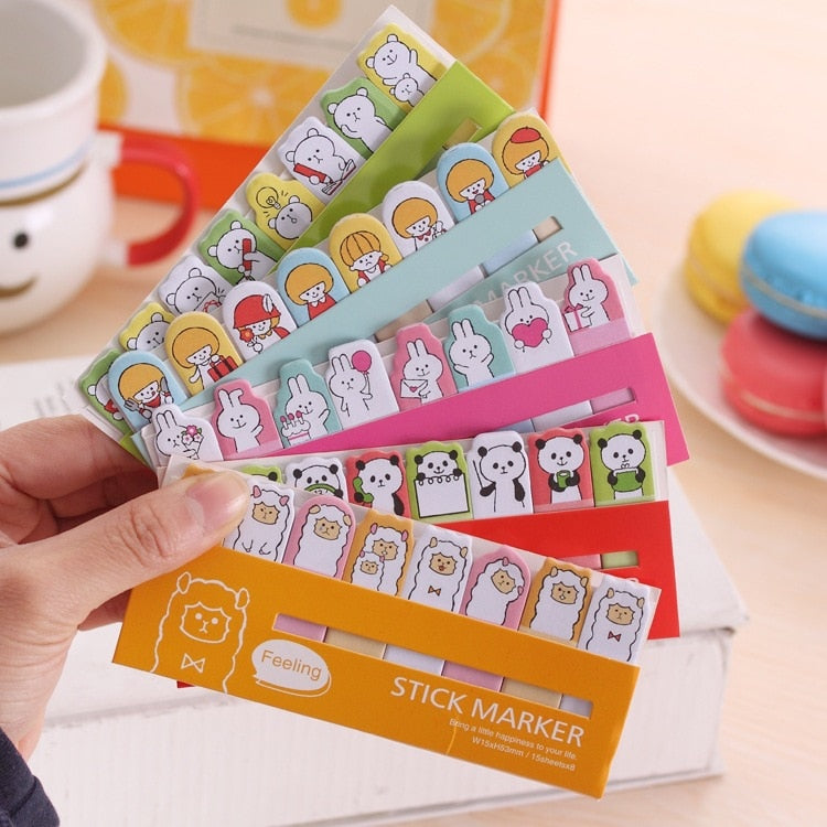 Mini Cute Kawaii Cartoon Animals Cat Panda Memo Pad Sticky Notes Memo Notebook Stationery  Note Paper Stickers School Supplies