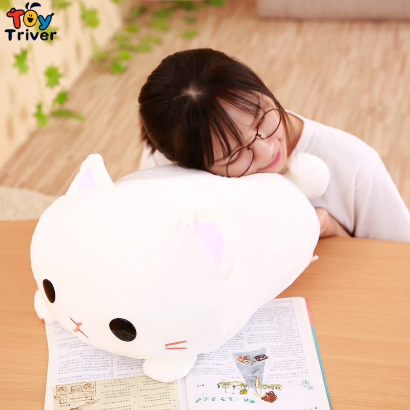 Kawaii Japan Cat Kitty Plush Toys Triver Stuffed Animal Doll Baby Kids Girls Children Boys Birthday Gifts Cute Home Room Decor