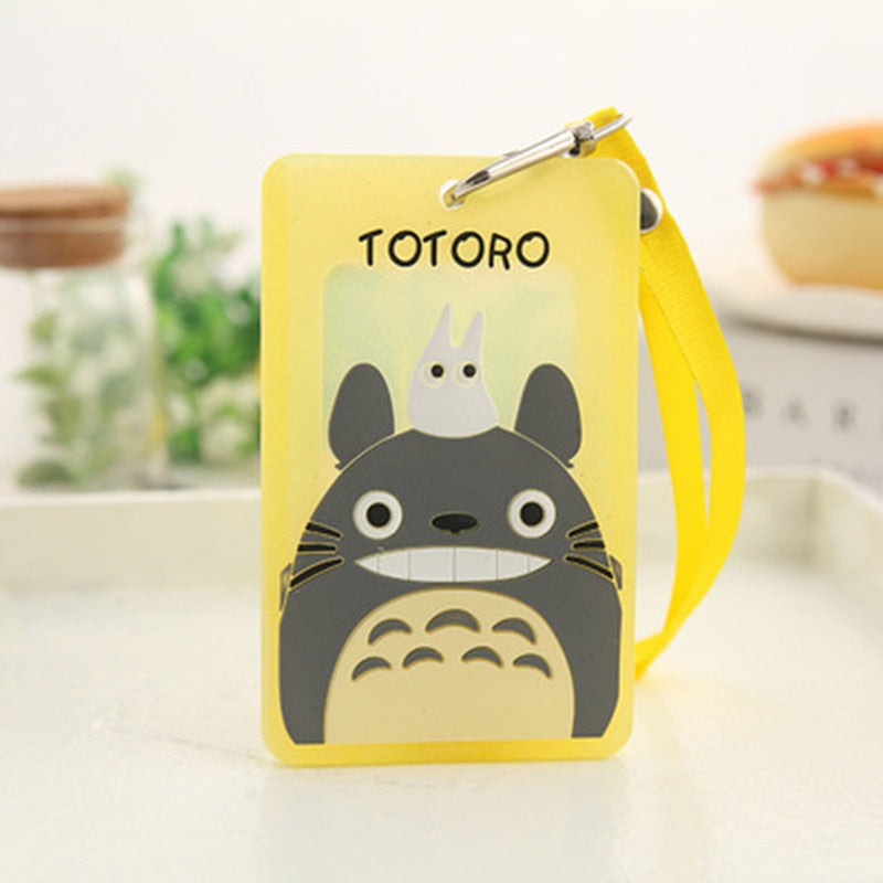 Kawaii Cute ID Card Holder Case Cartoon Business Bus Bank Credit Card Cover Transparent PVC for Student Kid Women Badge Bag Gift