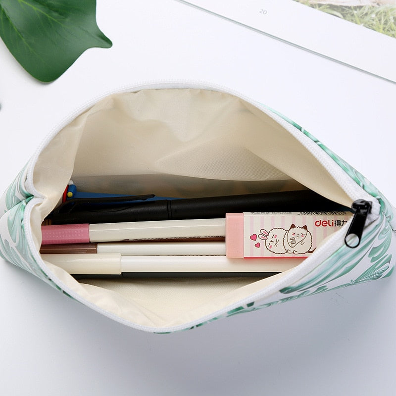 1pcs/1lot Kawaii Pencil Case Turtle leaf Gift Estuches School Pencil Box Pencilcase Pencil Bag School Supplies Stationery