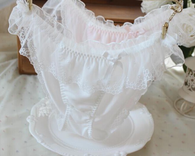 100% Real Photos 2nd Shipping Free  M L Lovely Cute Lolita Kawaii Fairy Princess Sexy Lace Panties Underwear Brief Thong WP245