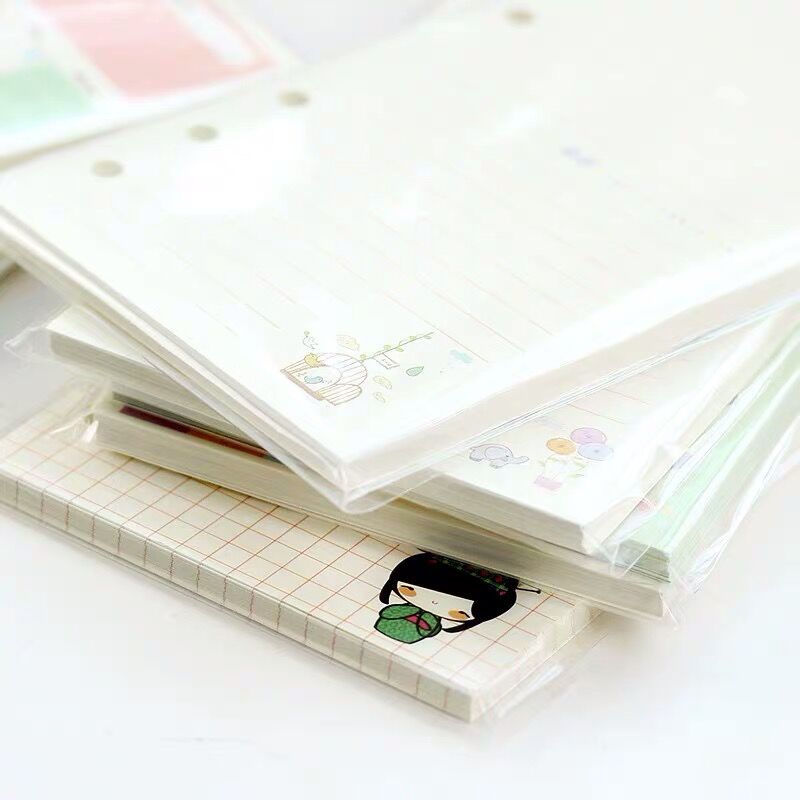 45 Sheets Kawaii A5 A6 Loose Leaf Notebook Paper Refill Spiral Binder Index Inner Pages Monthly Weekly Daily Planner Agenda