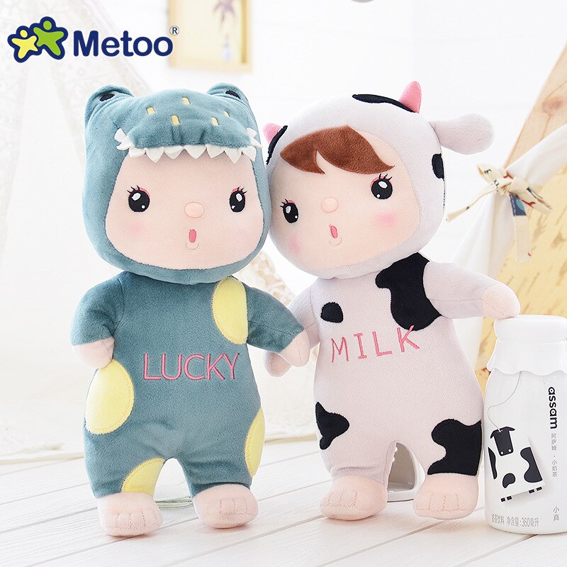 Metoo Doll Cute Cartoon Girls Baby Plush Stuffed Toys Soft Kawaii Lovely Animals For Kid Children Christmas Birthday Gift