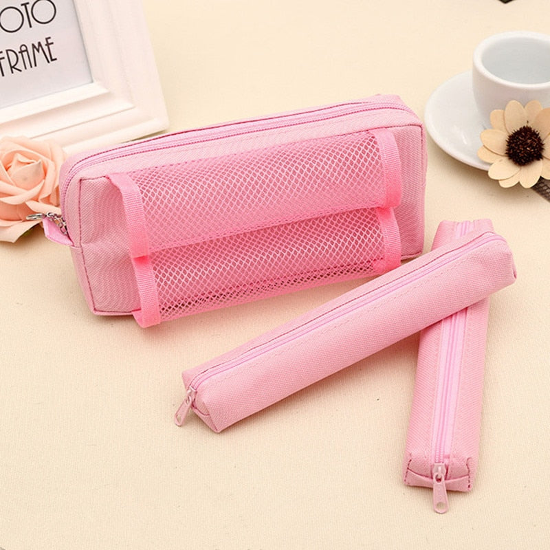 New Cute Beautiful World  Canvas Pencil Case Kawaii Girl School Supplies Pencil Bag Pen Bag Pouch Student Stationery