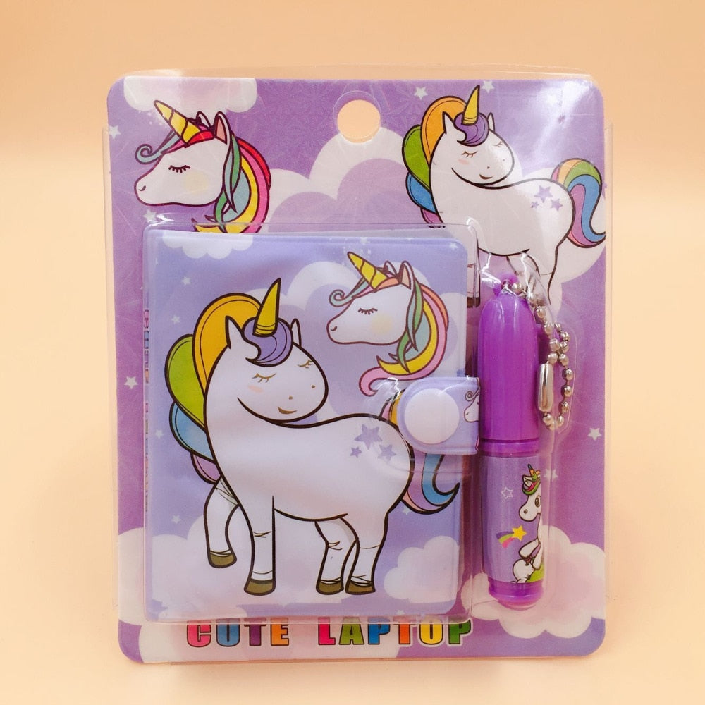 Kawaii Unicorn Set 1 Notebook+1 Ballpoint Pen Writing Diary Book Kids Gift Stationery Student Rewarding School Office Supply