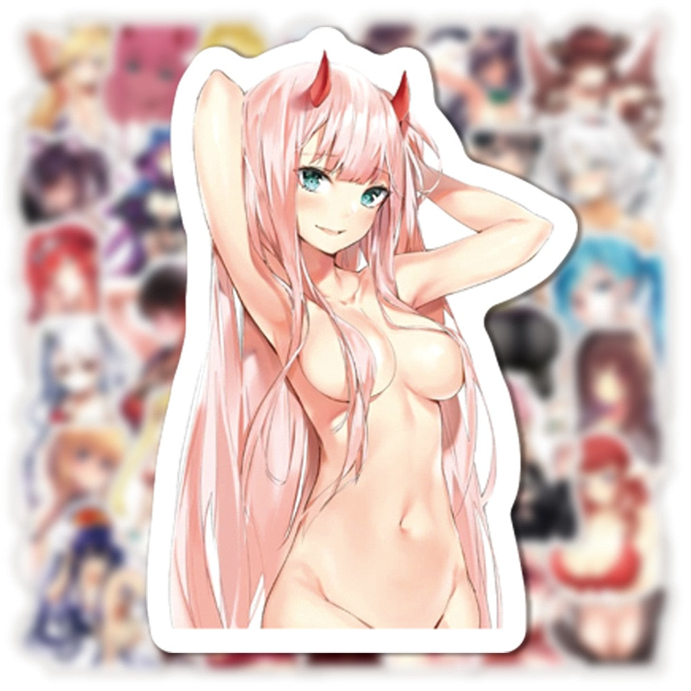 10/30/50/100PCS Kawaii Sexy Anime Hentai Waifu Stickers for Phone Skateboard Laptop Guitar Bunny Girls Sticker Classic Toys
