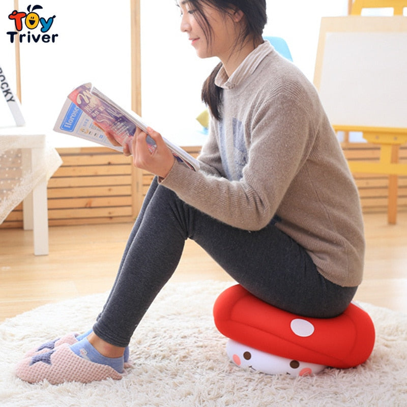 Kawaii Red Mushroom Plush Toys Stuffed Doll Foam Particle Pillow Cushion Baby Kids Children Boys Girls Birthday Gifts Home Decor