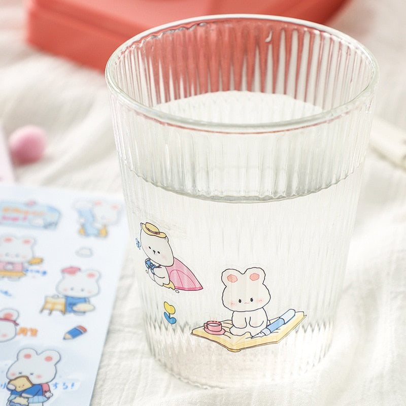 Mohamm 1Pc Pet Material Cute Kawaii Stickers Hand Account Decoration Stickers Student Supplies