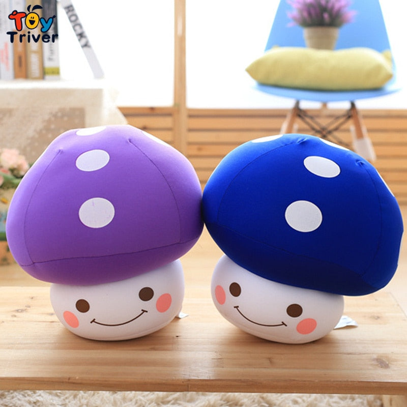 Kawaii Red Mushroom Plush Toys Stuffed Doll Foam Particle Pillow Cushion Baby Kids Children Boys Girls Birthday Gifts Home Decor
