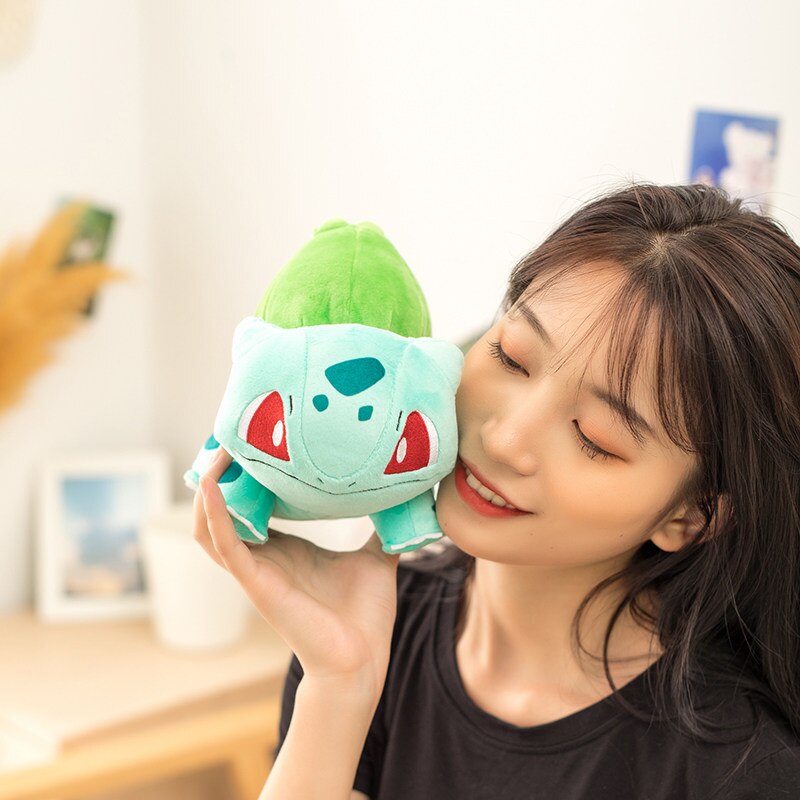 Cute Bulbasaur Pikachued Squirtle Kawaii Plush Doll Pokemoned Dragon Dinosaur  Stuffed Toy Present Birthday Christmas Gift